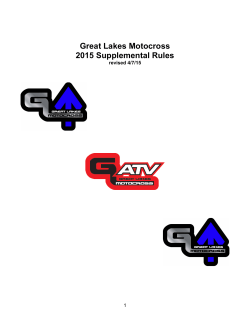 Great Lakes Motocross 2015 Supplemental Rules