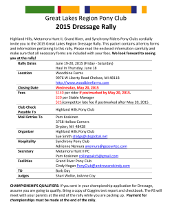 Dressage Rally packet