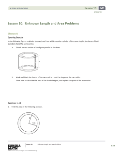 Lesson 10: Unknown Length and Area Problems