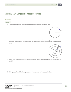 Lesson 9: Arc Length and Areas of Sectors