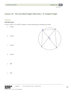 Lesson 13: The Inscribed Angle AlternateâA
