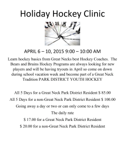 Holiday Hockey Clinic - Great Neck Park District