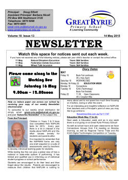 newsletter 2015-05-14 - Great Ryrie Primary School