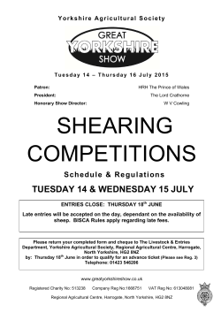 SHEARING COMPETITIONS - Great Yorkshire Show