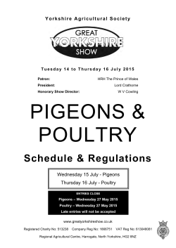 PIGEONS & POULTRY - Great Yorkshire Show