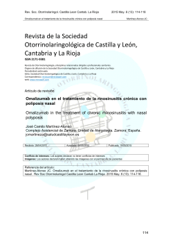 Omalizumab en el tratamiento de la rinosinusitis crÃ³nica con