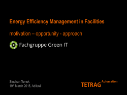 Energy Efficiency Management in Facilities