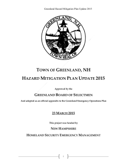 town of greenland, nh hazard mitigation plan update 2015