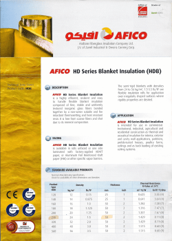 AFICO HDSeries Blanket Insulation (HOB)