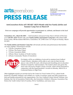 ArtsGreensboro Kicks off I HEART ARTS Month with Free Family