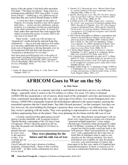 AFRICOM Goes to War on the Sly by Nick Turse