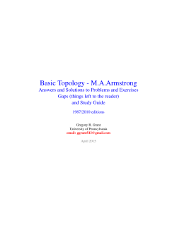 Basic Topology - M.A.Armstrong