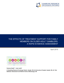 The Effects of treatment support for family members on older adult