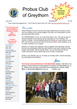 Newsletter - greythorn probus