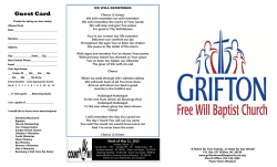 Guest Card - Grifton Free Will Baptist Church