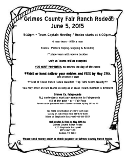2015 Ranch Rodeo Entry Packet
