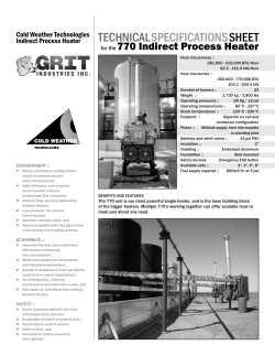 CWT 770 Technical Specifications (Oilfield