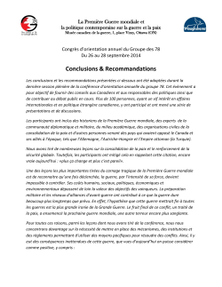 Conclusions & Recommandations