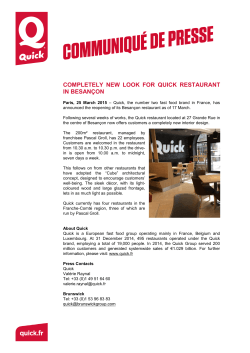 completely new look for quick restaurant in besanÃ§on