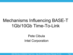 Mechanisms Influencing BASE-T 1Gb/10Gb Time-To-Link