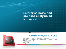 Enterprise noise and use case analysis ad hoc report German Feyh