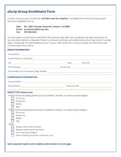 eScrip Group Enrollment Form
