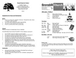 Service Leaflet - Grovehill Church of the Resurrection