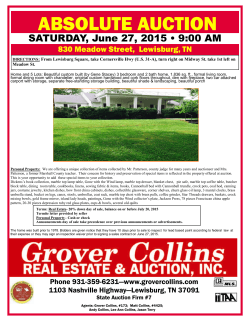 ABSOLUTE AUCTION - Grover Collins Real Estate & Auction