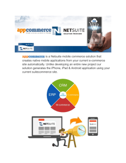 appcommerce is a Netsuite mobile commerce solution that