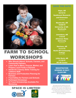 farm to school workshops - The Arkansas Grow Healthy Study