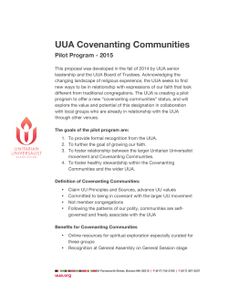 UUA Covenanting Communities - Growing Unitarian Universalism