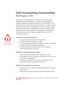 UUA Covenanting Communities - Growing Unitarian Universalism