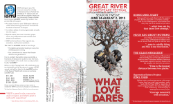 WHAT LOVE DARES - Great River Shakespeare Festival