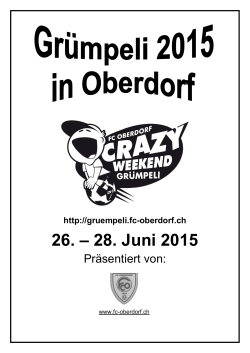 Auschreibung 2015 - Crazy Weekend