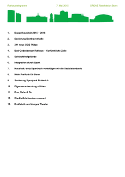 Rathaustelegramm 7. Mai 2015 GRÃNE Ratsfraktion Bonn 1