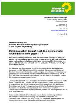 Pressemitteilung - GrÃ¼ner Kreisverband Regensburg