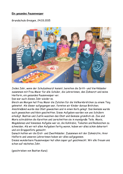 Ein gesundes Pausenvesper Grundschule Gresgen, 24.03.2015