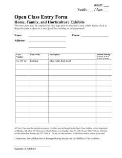 Open Class Entry Form