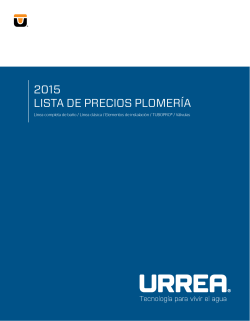 2015 LISTA DE PRECIOS PLOMER&Atilde;A