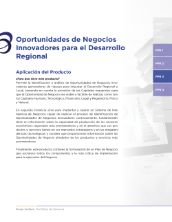 Oportunidades de Negocios Innovadores para el Desarrollo Regional