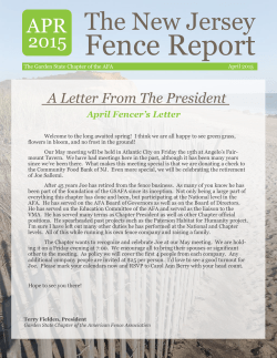 Fence Report - American Fence Association, Garden State Chapter