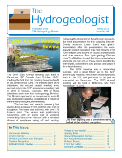 March - GSA Hydrogeology Division