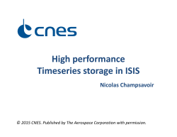 ISIS DataStore: A High Performance Distributed Archive for Time