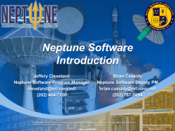 Neptune Software Introduction - Ground System Architectures