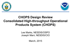 CHOPS Design Review Consolidated High