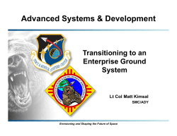 Transitioning to an Enterprise Ground System