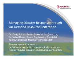 Managing Disaster Response through On