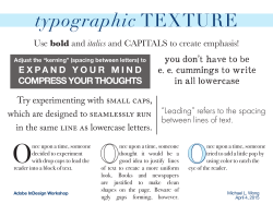typographic TEXTURE