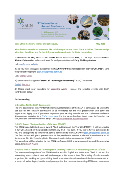GSCN Newsletter May 2015