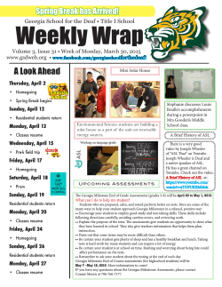 Weekly Wrap - Georgia School for the Deaf
